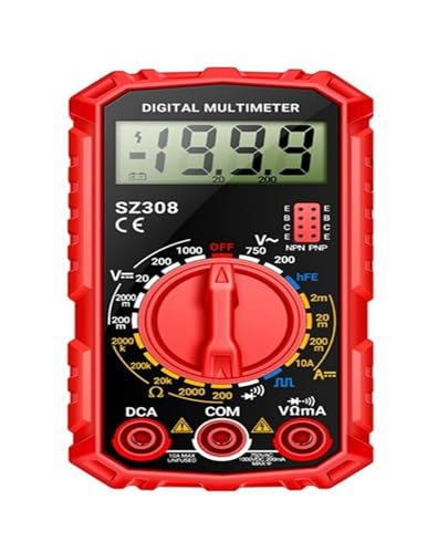 Multimètre de courant AC DC AEE6-SZ308 à rétro-éclairage LCD et testeur d'onde carrée précis