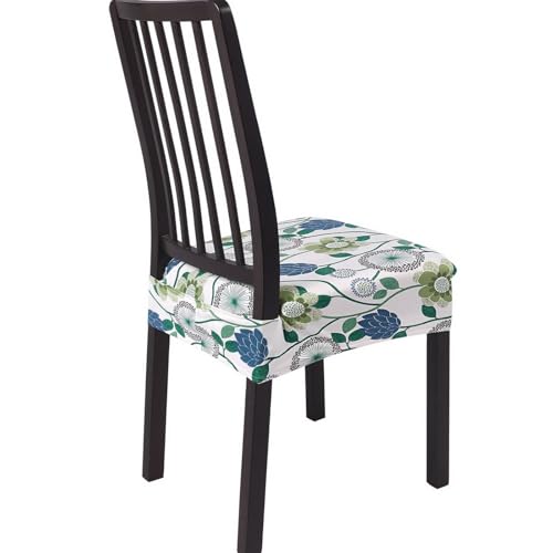 Image of SearchI Dining Chair Seat Covers Set of 4, Rear Covered, Dandelion Flower
