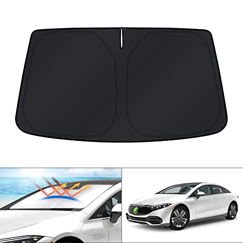Image of KUST Windshield Sun Shade for Mercedes-Benz EQS Accessories 2022-2024 2025 Sunshade Window Sun Visor Protector Foldable Blocks UV Rays Keep Your Car Cooler