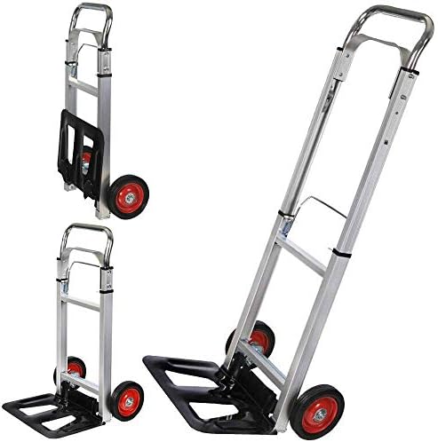 Iron Folding Trolley Bags for Shopping with Anti Puncture Rubber Wheels and 150 kg Capacity Folding Shopping Cart for Garden, Moving Heavy Items, Moving and Office Use (Style #5) (Style #6 )