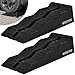 GADLANE Caravan Levelling Ramp Set - 2 Pack Heavy Duty Motorhome Levelling Ramps for Campervans, Trailers - UV-Resistant Wheel Chocks with Anti-Skid Grooves (Load Capacity: 4.5 Tonnes) - BLACK