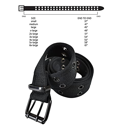 Eurosport Premium Canvas Grommet Belt - WB211 - Black M2