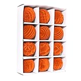 Zynphancer ポータブル12個セット8cmツリーオーナメント – 群れ素材の装飾で休日やフェスティバルを彩る (ブロンズ)