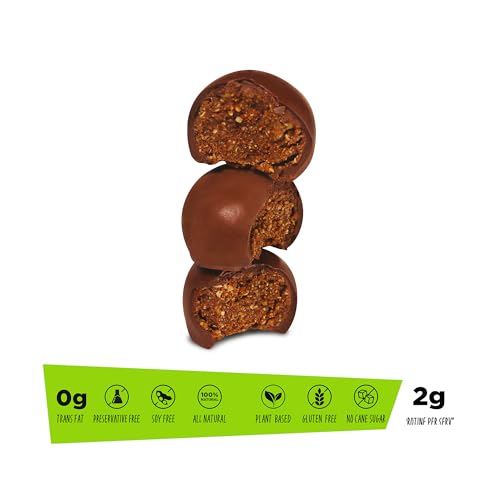 Freakin Healthy Double Choco Energy Balls 60g – Dark Chocolate Covered, Individually Wrapped, Plant Based Snack.