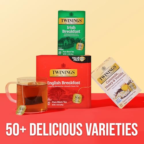 Twinings Tea, English Breakfast, 100 Count, 210ml