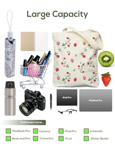 Tote-Bag-for-Women-Large-Two-Sided-Printing-Tote-Bags-with-Zipper-Cute-Aesthetic-Floral-Canvas-Tote-with-Pocket