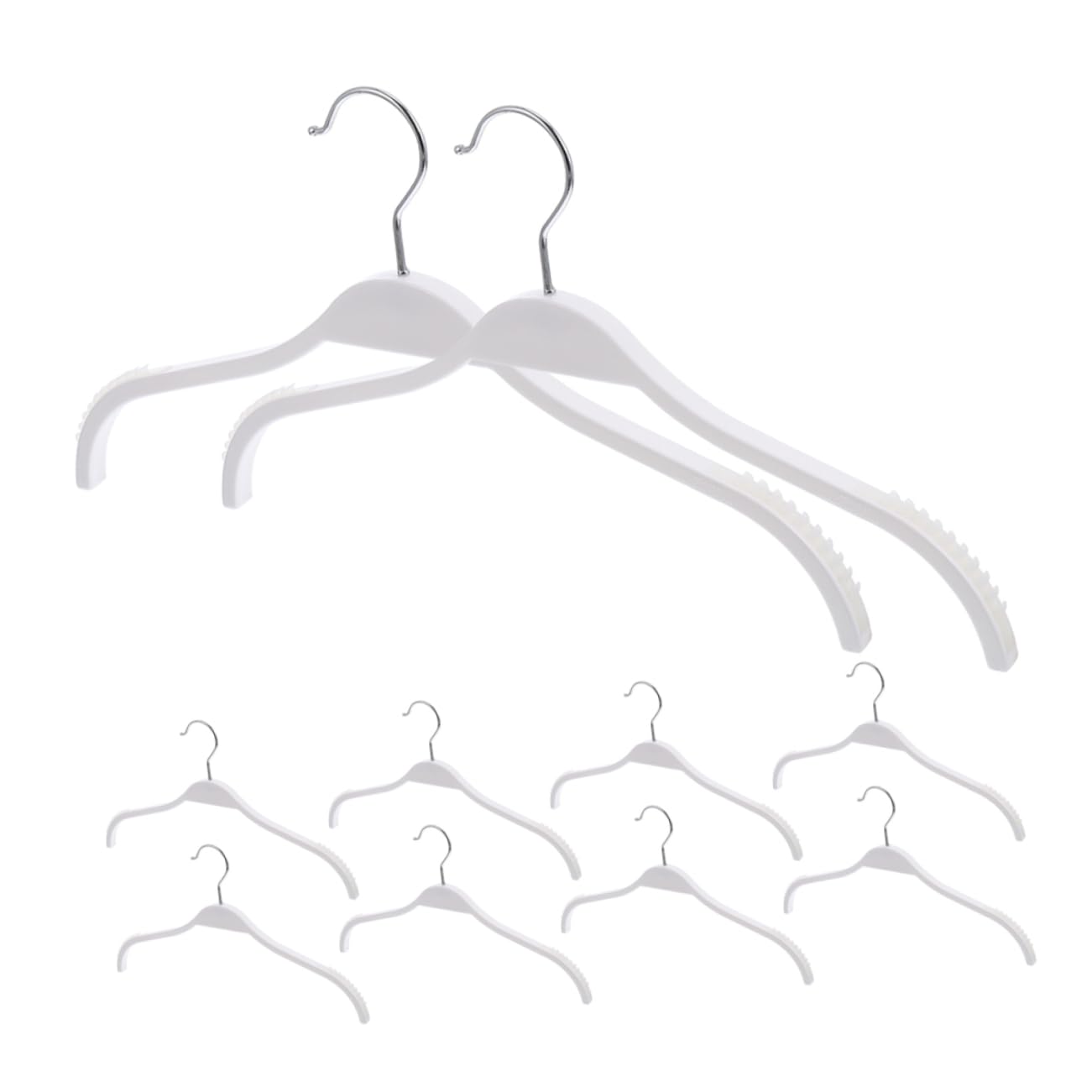 OFFSCH 12Pcs Windproof Nonslip Clothes Hangers Plastic Coat Hangers for Clothes Pants and Dresses Space Saving and Stylish Closet Organizer