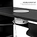Paddie L-Shaped Manicure Table Nail Station with Shelves, Nail Tech Table Nail Table Station w/Dust Collector, Storage Cabinets, Drawers, Metal Handles & Legs(Black-New)
