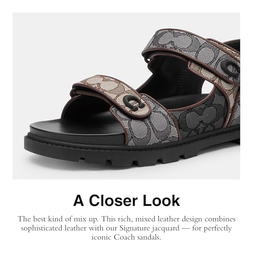 Coach Men's Platform Sandal in Signature Jacquard, Multi, 74