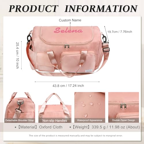 Personalized Duffle Bag for Travel Custom Name Weekend Bag Waterproof Carry On Travel Duffel Bag for Men Women Travel Essentials Weekender Gym Sport Overnight Bag Hospital Bag for Women Labor Delivery2