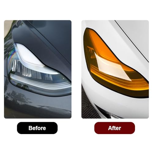 Scheinwerfer Folie Tönungsfolie Aufkleber,Scheinwerfer Folie Orange,Scheinwerfer Tönungsfolie,Rückleuchten Folie Aufkleber,Selbstklebende Scheinwerfer TailLights Tönung Vinyl Film,Auto Folie Orange