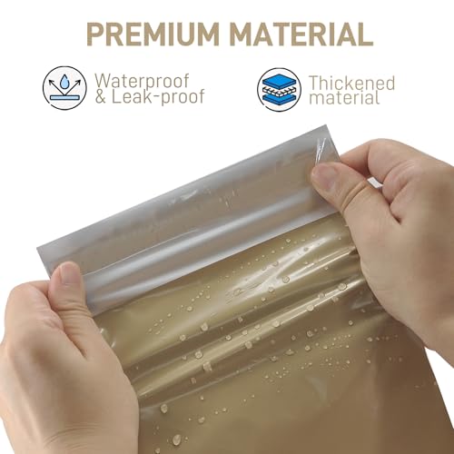 Image of Sanitary Napkin Disposal Bags FARVIGOR, 100Pcs Women Feminine Hygiene Disposal Bags for Tampons and Pads, Personal Disposal Bag Self-Sealing, Privacy Protection, 9.8x5.9 inch(Khaki)
