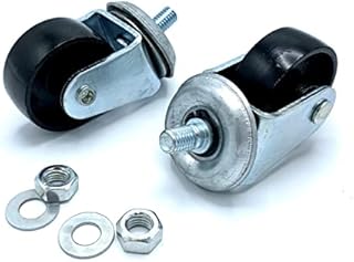 2 Pieces - Pair of Floor Jack Casters - All Steel, Up to 3.5 Ton, 12mm Stem. Quality Replacement Parts for ATD, Cornwell, Mac Tools, Matco, Mountain, Napa, Sunex & More