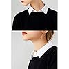 Fake Collar Detachable Dickey Collar Blouse Half Shirts Peter Pan Faux False Collar for Women & Girls Favors, White One Size