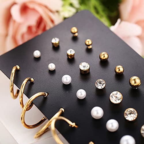 Image of Shining Diva Fashion Stylish Combo Design 6 Pairs Metal Earrings for Women and Girls (F12787er)