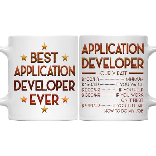 Application Developer Mug Best Application Developer Ever Gift 11oz White Ceramic Coffee Mug for Office Work Friends Coworkers Birthday Thanksgiving Christmas Gift for Application Developer