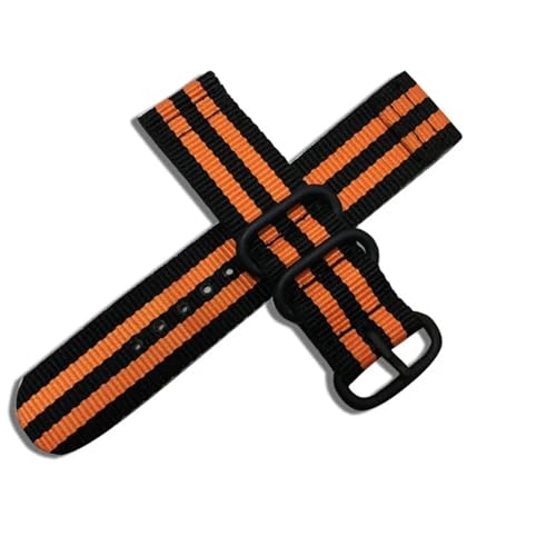 Bracelet en nylon 22 mm bicolore noir et jaune pour Garmin Venu 2