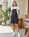 G4Free Maternity Jumpsuit Shorts Loose Adjustable Straps Pregnancy Shorts Overalls Sleeveless Romper with Pockets Casual(Dark Gray,L)