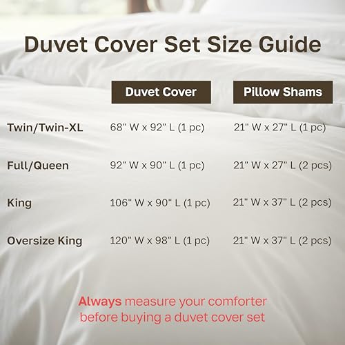 California Design Den Stripe Duvet Cover Queen Size, 400 Thread Count Sateen 100% Cotton Comforter Cover, 2 Pillow Shams, 3-Pc Bedding Set, Button Closure, Corner Ties (White Stripes, Full/Queen)