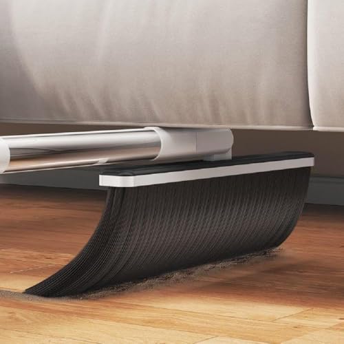 Image of Broom and Dustpan Set with Long Handles, Upright Standing Dustpan, 26 cm Wide Pan, Detachable Handle Design (Long Handle Broom and Dustpan)