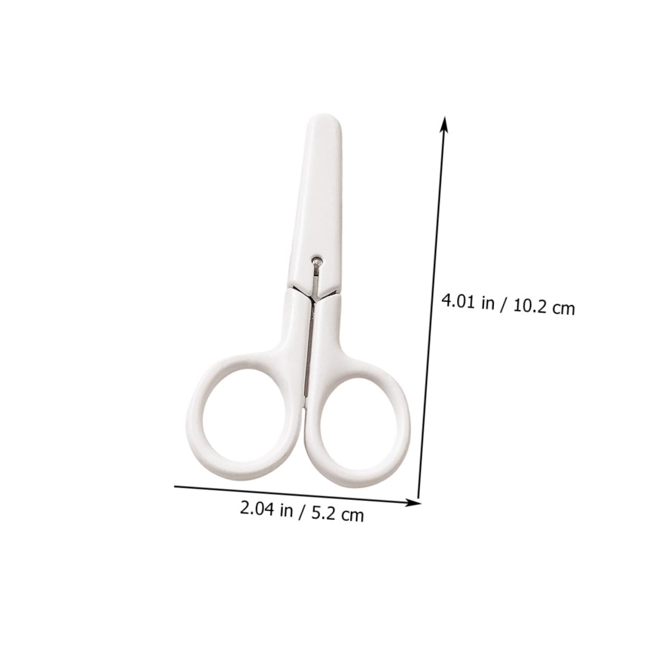 Uonlytech 4 Set Forbici Di Sicurezza Accessorio Per Fornitura Forbici Artigianali Portatili Accessorio Artigianale D'arte Acciaio Inossidabile Bianca 5 Pezzi * 4