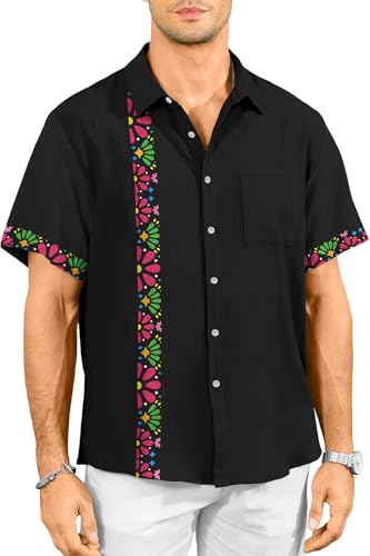 KYKU Hawaiian Shirt for Men - Summer Button Down Shirt Men - Beach Short Sleeve Resort Wear with Pocket