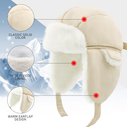 Image of BAVST Winter Trapper Hat for Boys Girls Waterproof Warm Baby Toddler Ushanka Fleece Beanie Hats for 6M-6T