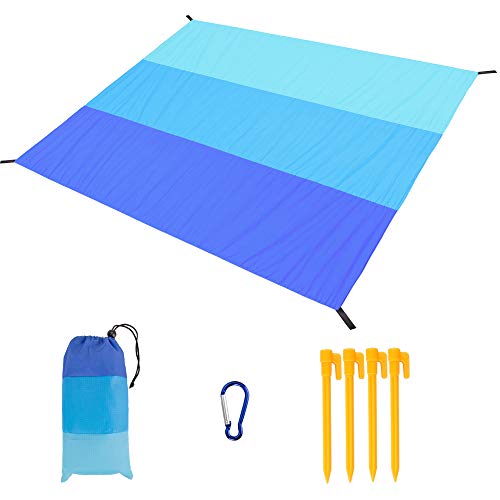 Product Image of the PHYSIZZ Beach Blanket, Sandproof Waterproof Beach Mat Oversized 79' X 83' for 4-7 Adults, Portable Outdoor Picnic Blankets, Lightweight Durable, Easy Clean for Beach Trips Camping Hiking