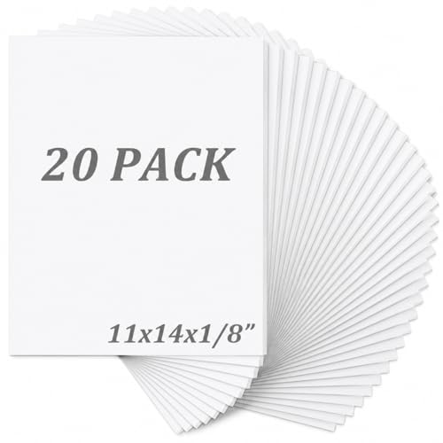 20 Pack Foam Boards 11x14 White
