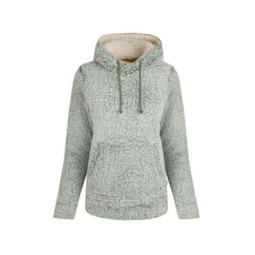 Weird Fish Yara Cosy Fleece Hoodie Ivy Size 14