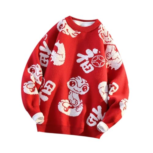 Knit Sweater Warm Pullover for Festival Chinese New Year Holiday 2025 Snake Year