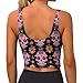 Women Girls Yoga Bras U-Shaped Back Comfortable Sweat Vest with Pads Elastic Sportswear for Gym Fitness, for Day Dead Colorful Sugar Skull