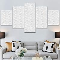 SIGNWIN 5 Panel Canvas Wall Art Modern Art Decorative Decorative Elements Digital Art Multicolor Patterns Urban for Home Decorations Ready to Hang - 60