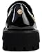 Karl Lagerfeld Paris Womens Avah Studded Faux Patent Leather Loafers, Black, 8