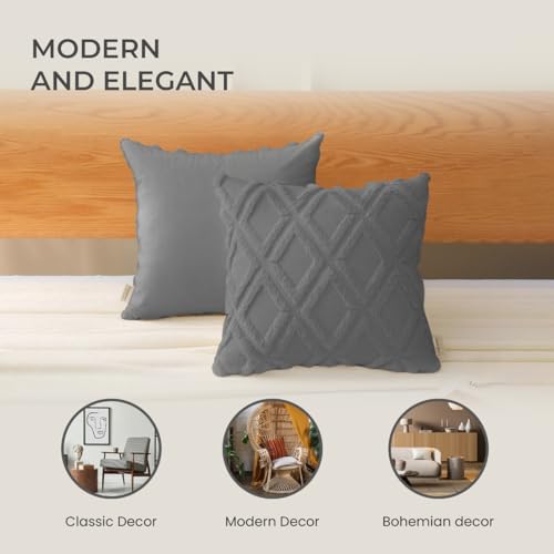 Pagnanno. Set of 2 & 4 Soft Velvet Cushion Covers 45x45cm(18x18 Inches) D8 Throw Pillowcases Square Covers for Chairs,living room,bedroom Invisible Zipper (45x45cm (18x18inch) - Image 3
