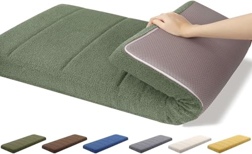 Cojín Impermeable Para Banco Exterior E Interior – 5cm Grosor, Cojín Para Banco De Terraza Con Fondo Antideslizante Y Funda Desmontable Lavable, Ideal Para Jardín, Balcón, Palet(Dark Green,120x60x5cm)