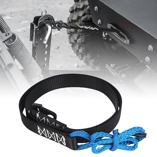 Image of 64in Plow Strap for ATV UTV Winch, Heavy Duty Snow Plow Lift Strap for Standard or Wide Winches, 3200lb High Tensile Strength