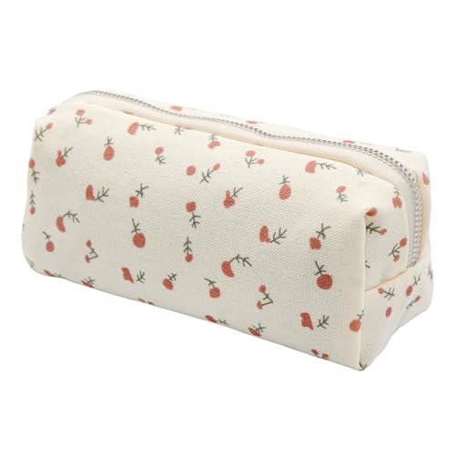 OYIWINMI Federmäppchen für Schule Büro, Federtasche mit Reißverschluss, Mäppchen mit Aesthetic Blumen, Pencil Case für Mädchen Kosmetiktasche und Geldtasche