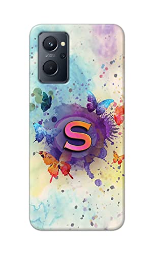 Image of PRINTFIDAA� Printed Hard Back Cover Case for Realme 9i 4G Back Cover (Alphabet S) -2808