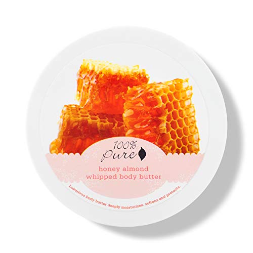 100% Pure Honey Almond Whipped Body Butter, Body Lotion For Dry Skin, Made With Shea Butter, Cocoa Butter, Moisturizing Body Cream, Natural Lotion - 3.4 Oz #TOP29