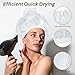 Melivs Net Plopping Cap for Drying Curly Hair, Upgraded Net Plopping Cap for Drying Hair Plopping Net with Adjustable Strap Reusable Diffuser Cap for Curly Hair Net Plopping Satin Diffuser Cap, White