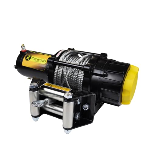 RocwooD Electric Winch 4500lbs 12V with Steel Cable