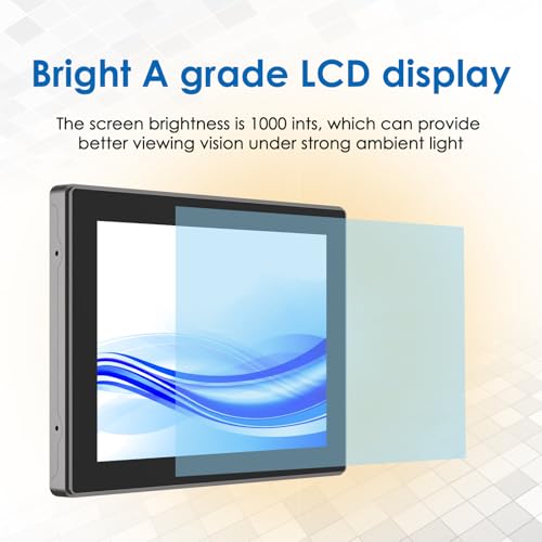 Image of GreenTouch 10.4 inch High Brightness 1000 Nits Front Waterproof Industrial Open Frame PCAP Touch Screen LCD Display Monitor 1024x768 Black
