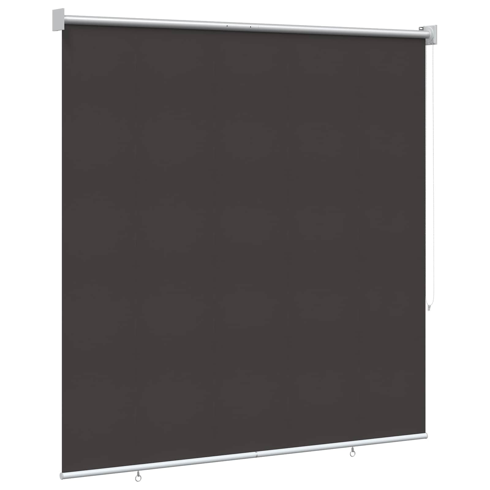 Tenda avvolgibile in poliestere grigio antracite con protezione UV | Montaggio a parete o a soffitto, controllo termico, privacy, catena laterale regolabile