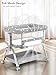 Bassinet Bedside Sleeper, Baby Crib with Mattress and Adjustable Height & Upgraded Wheels, All Mesh Portable Bassinet, Baby Bed for Newborn