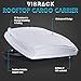 DOPERFE Roof Cargo Box, Waterproof Hardshell Roof Storage Box, Security Lock, ABS and PMMA Premium Materials, Dual Sided Openings, 15.5 Cubic Feet of Storage Space (15.5 Cubic Feet-White)