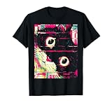 Psychedelic Trippy Glitch Cat | 80s 90s Vaporwave Synthwave T-Shirt
