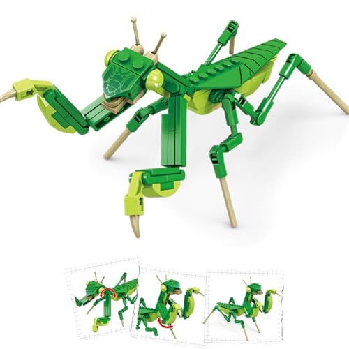 Image of Mini Insect Building Blocks Toy Insect Collection Building Block Set Insects Collection Building Blocks Bugs Toy Building Sets for Kids 6+ (Mantis)