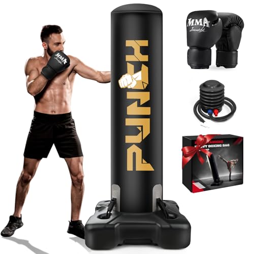 Schwerer Boxsack mit Ständer für Erwachsene und Jugendliche,...