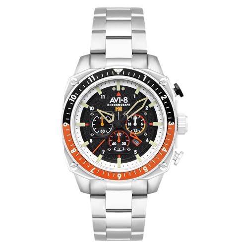  AVI-8 Hawker Hunter - Cronografo Atlas Dual Time Raven nero